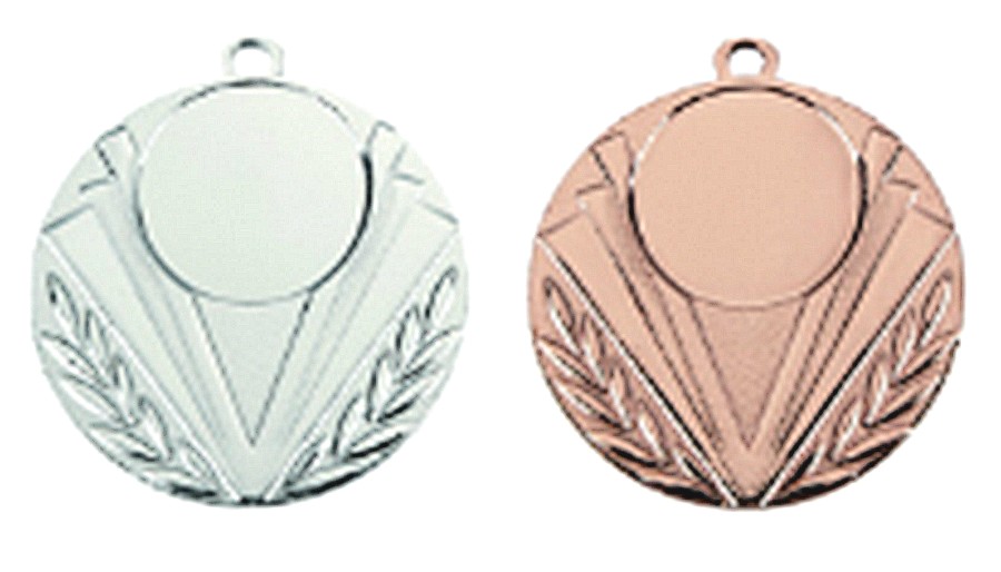 E 4009 Medaille Zilver-Brons compleet OP=OP!!